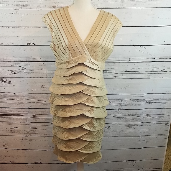 Adrianna Papell Dresses & Skirts - Adrianna Papell size 12 champagne sheath dress